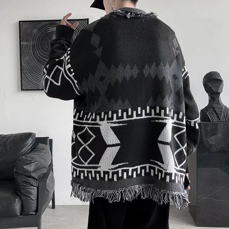 Autumn Winter Knitted Long-sleeved V-neck Jacket SA620