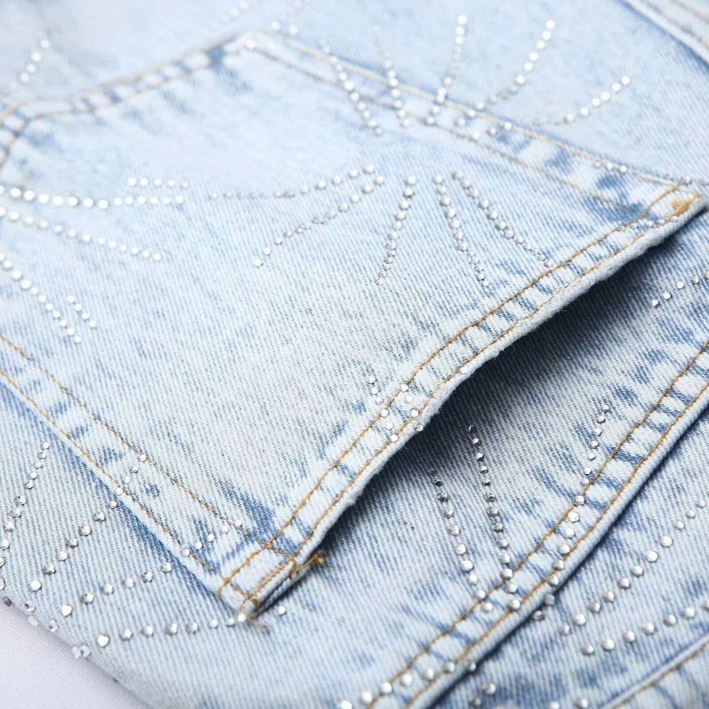 High-waisted A-line Denim Shorts SA988