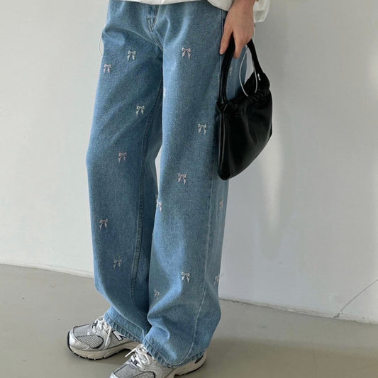 Loose Straight High-waisted Jeans SA337