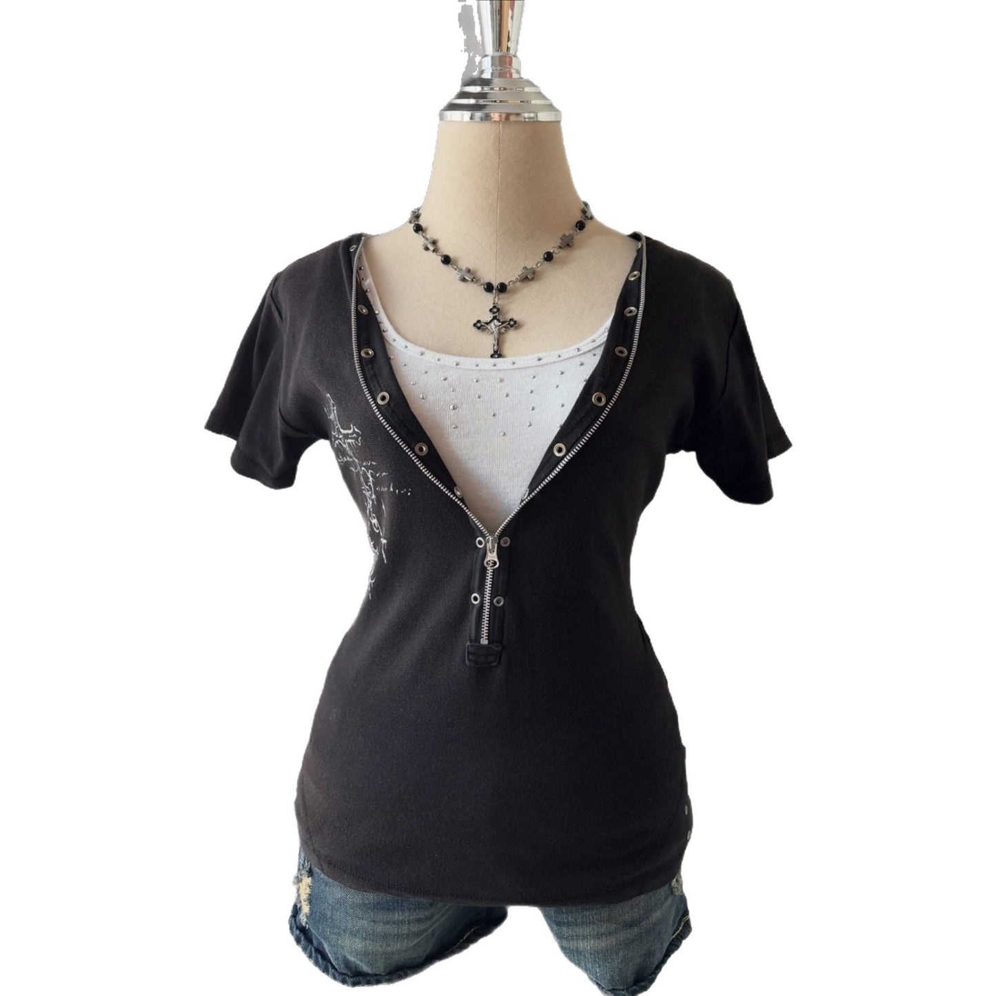 Crew Neck Short Sleeve Loose T-Shirt SA685
