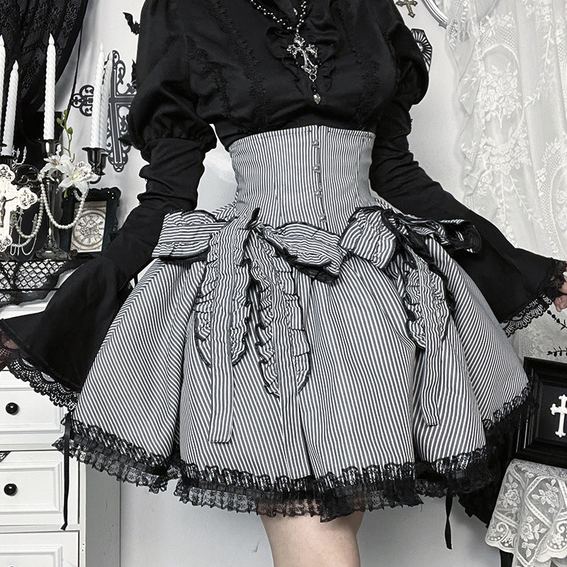 Striped Puffy Skirt  SA708