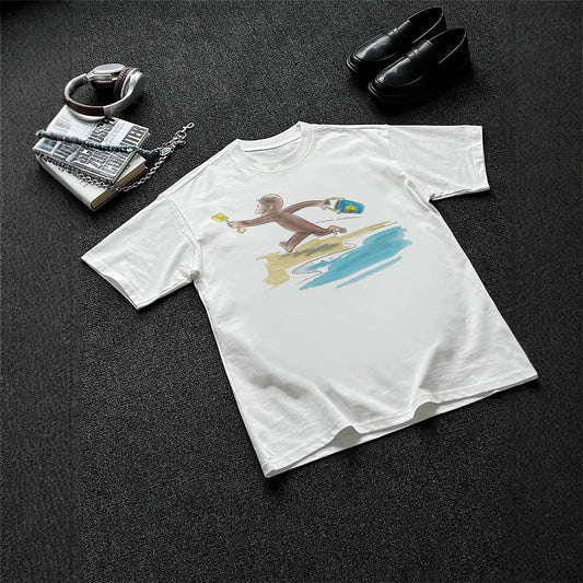 Loose T-shirt Casual Men's and Women's Short Sleeves 69B346