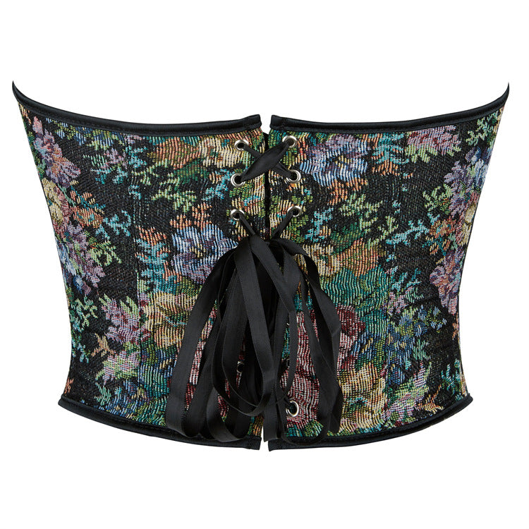 Black Flower Ladies Body Corset Court Shapewear   69A653