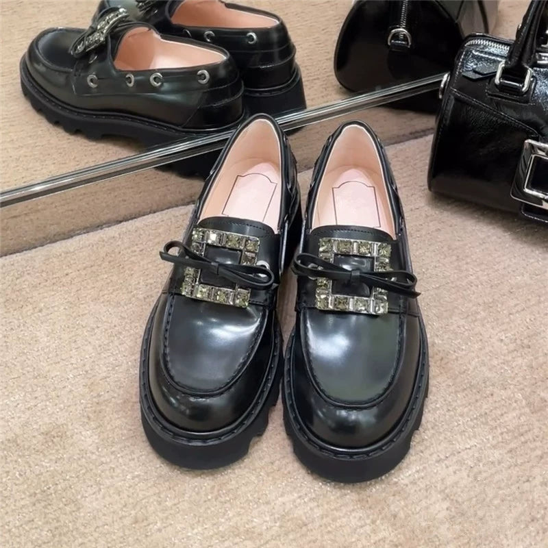 Square Button Women's Shoes 74A137