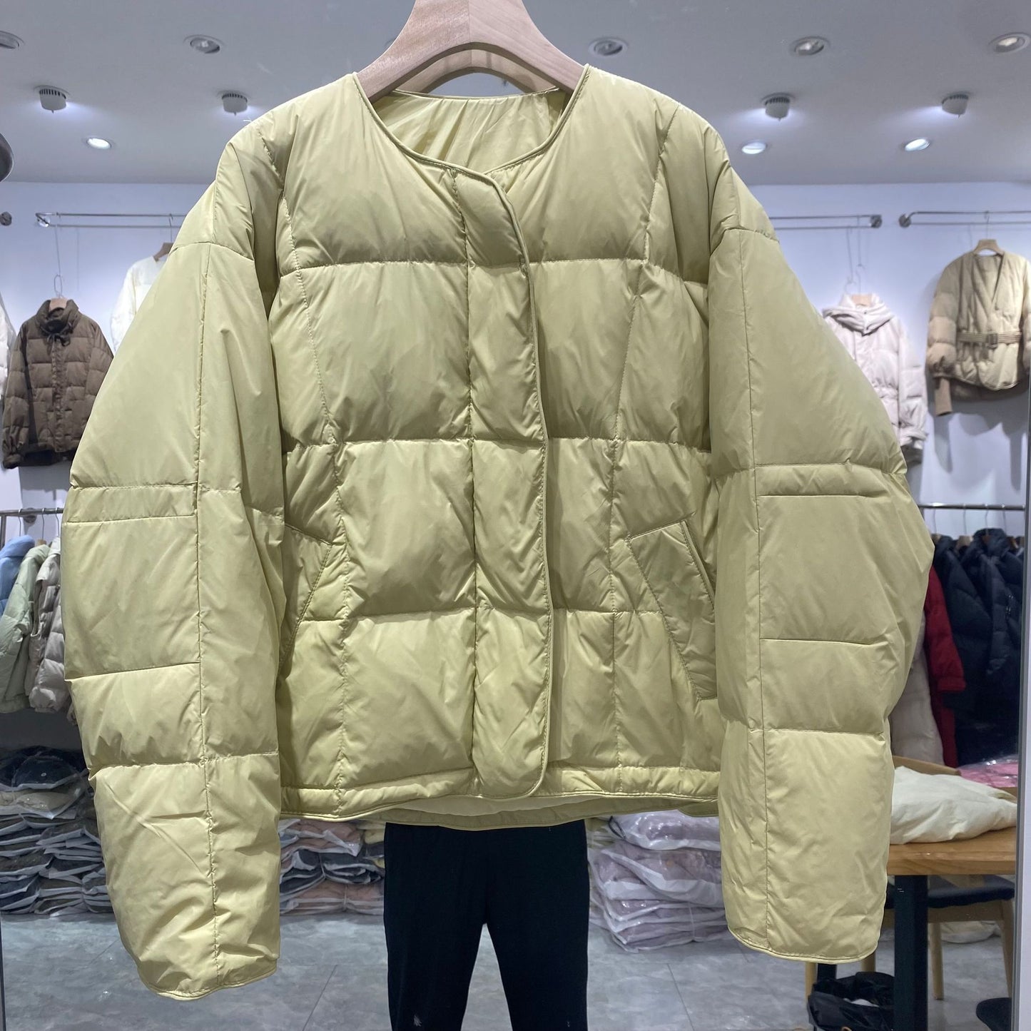 Crew Neck Long Sleeve Thermal Fashion Jacket SA484