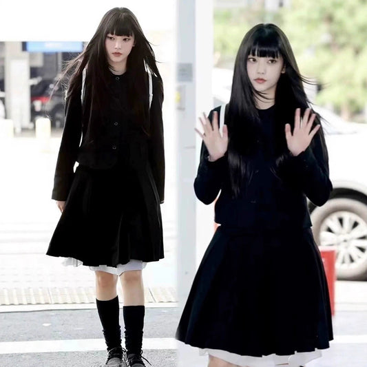 Japanese Girl College Style Suit Doll Collar Blazer Short Skirt 73C102