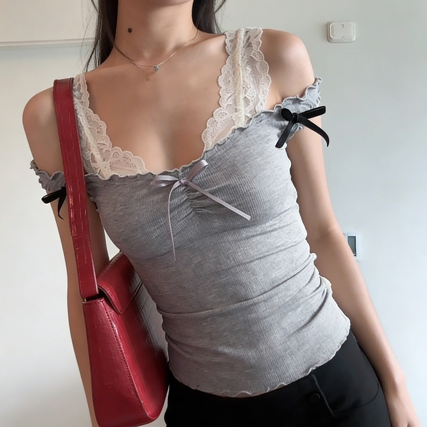 Lace Patchwork Vest SA856