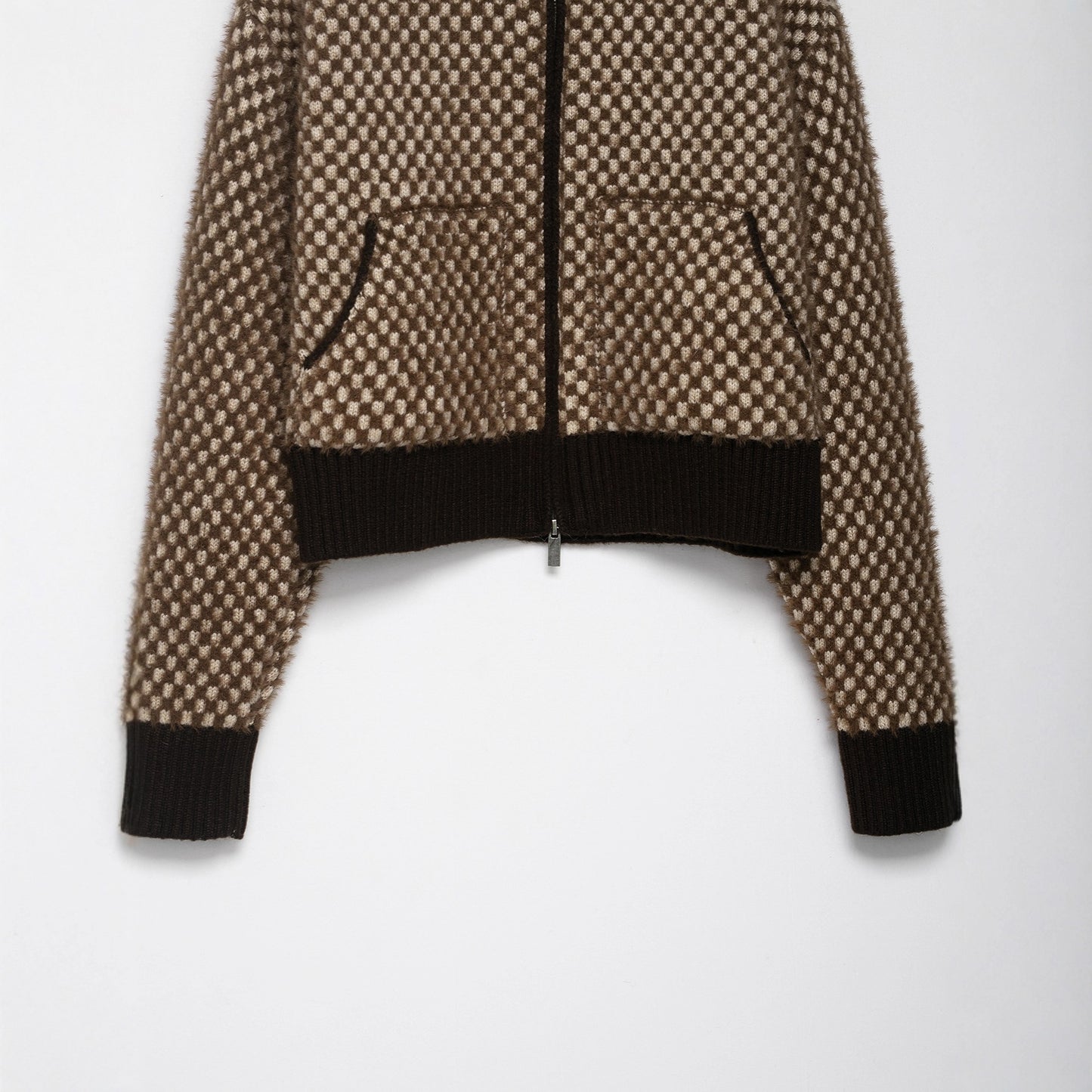Knitted Stitching Knitted Bomber Jacket SA561