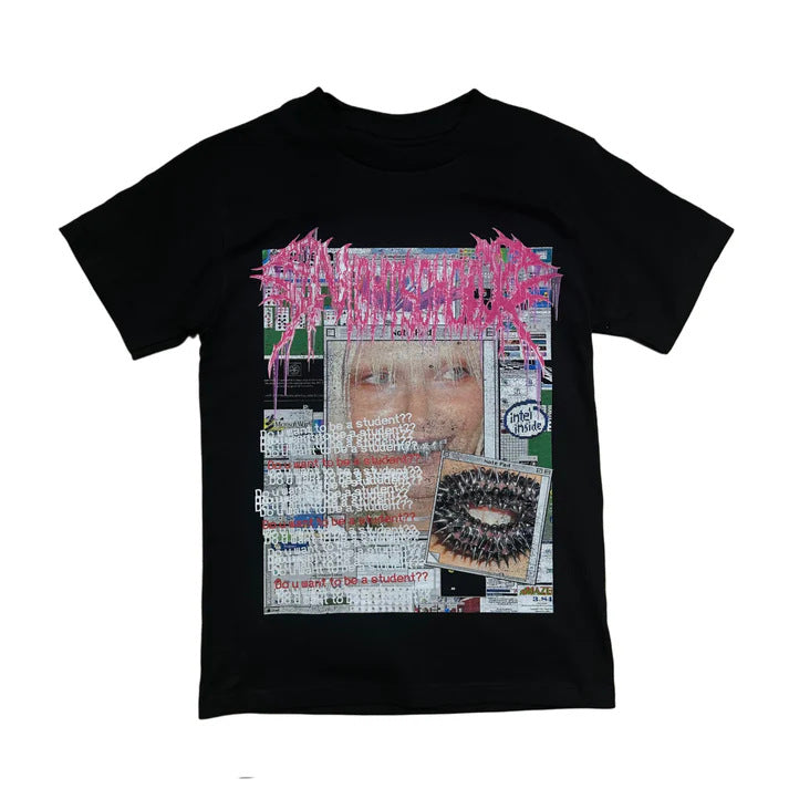 Printed T-shirt Short Sleeve Crew Neck Top SA679