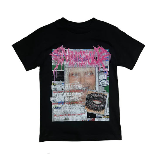 Printed T-shirt Short Sleeve Crew Neck Top SA679
