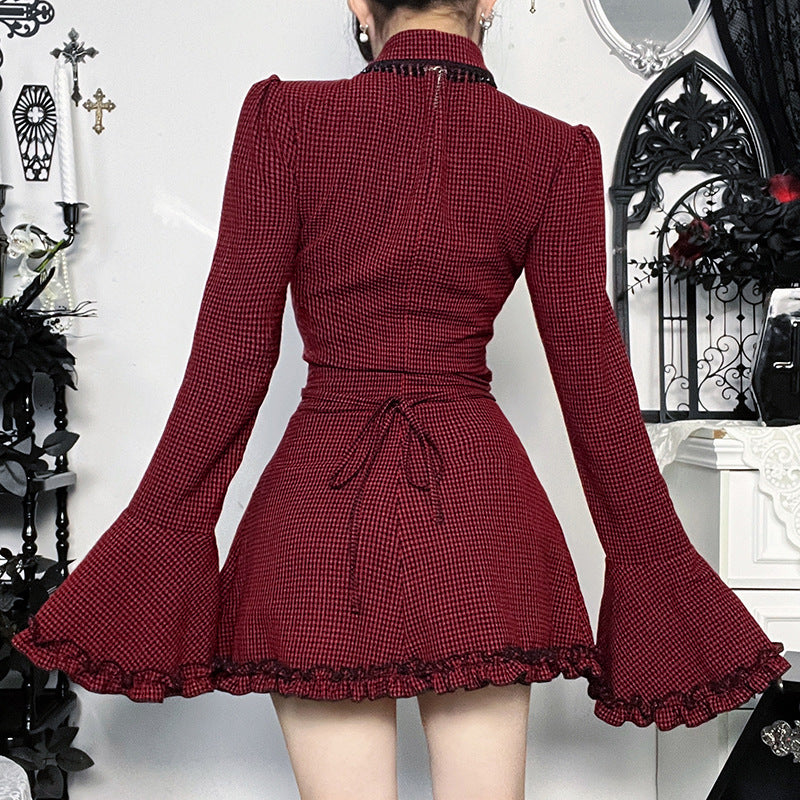 Plaid Shirt Dress  74A420