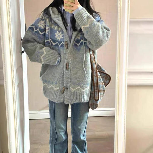 Hooded Cardigan Jacket Top SA473