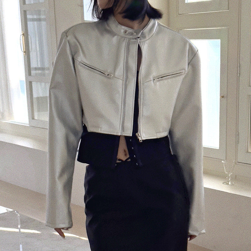 Exposed Zip Cardigan Jacket Tide SA595/SA596/SA597