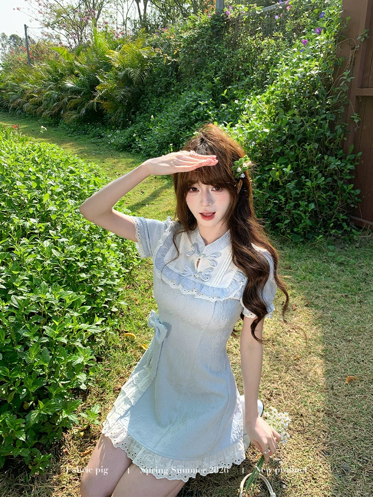 New Chinese Style Dress for Women Summer   64D068