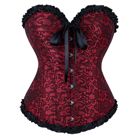 Crimson Lace Court Body Waist Shapewear Top 69A701