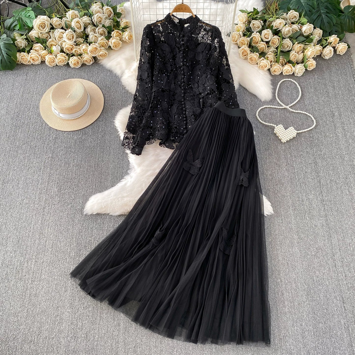 Mesh Dress Set 69B921