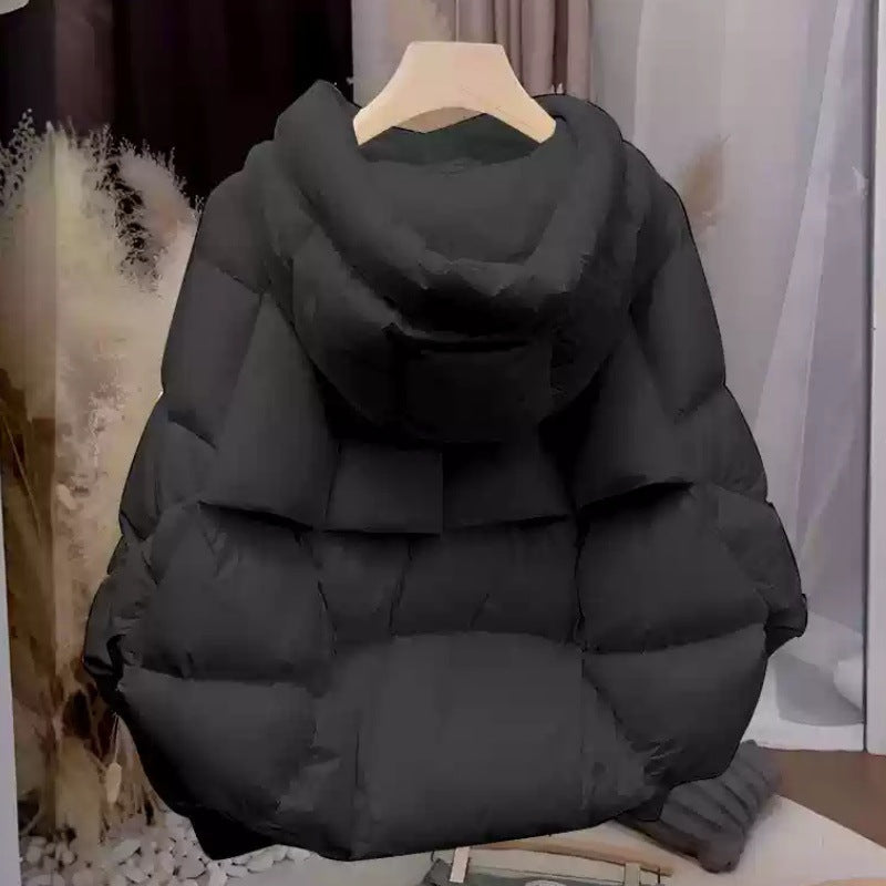 Off-white Short Hooded Cotton Jacket SAB169