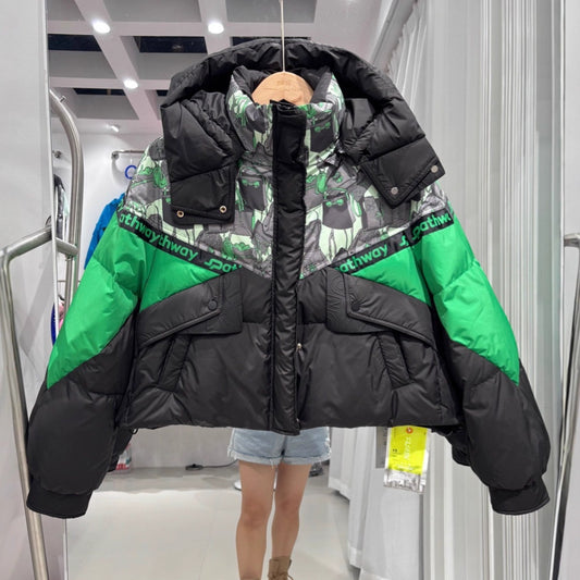 Short Printed Down Jacket for Women SA445