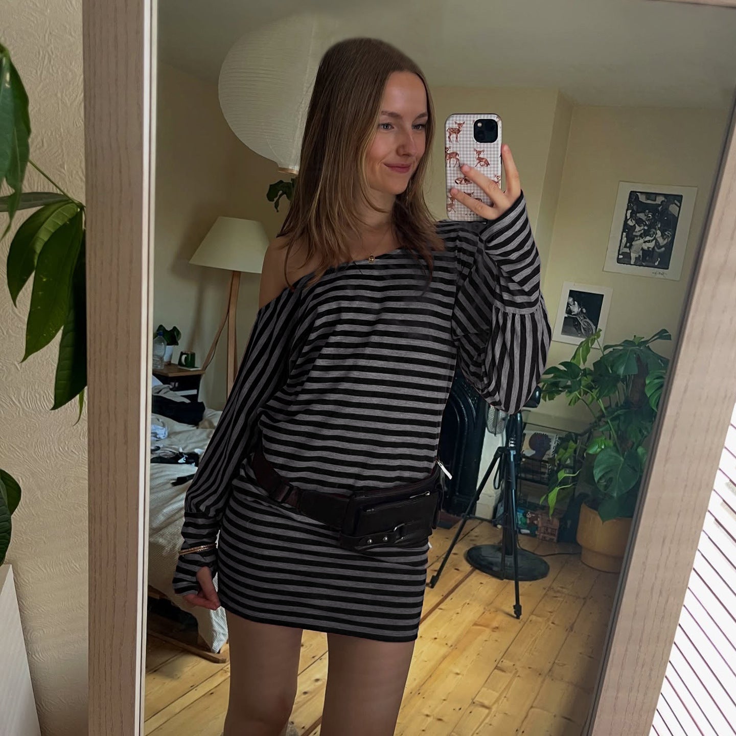 Striped Long-sleeved Dress SA640/SA978/SA979/SA980