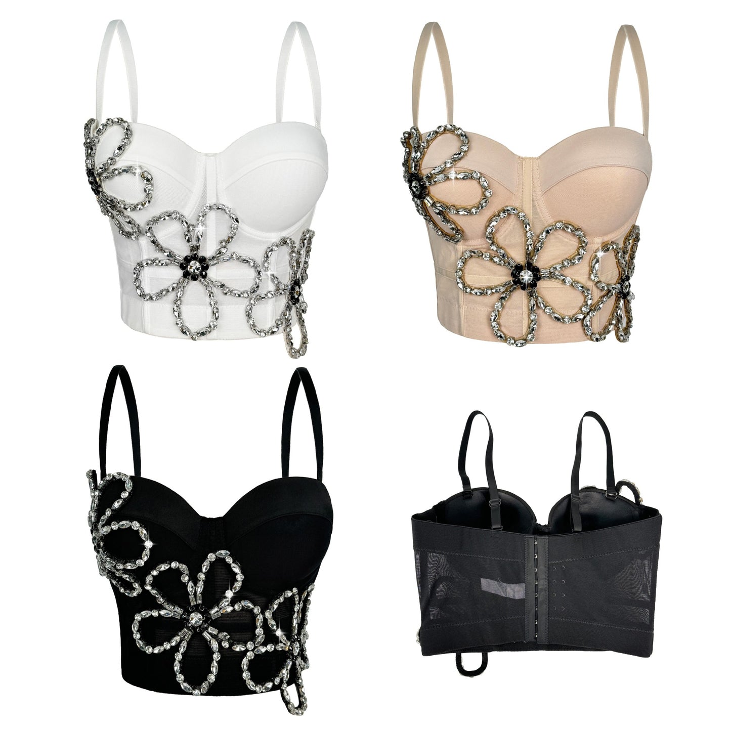 Diamond Flower Fishbone Bra 69B886