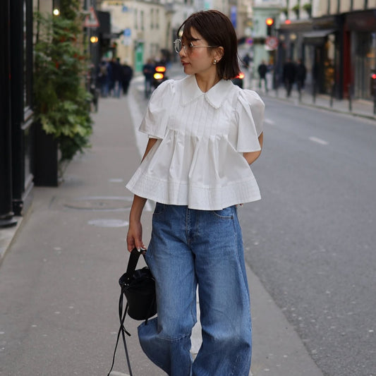 Doll Collar Short Sleeve Shirt SA316
