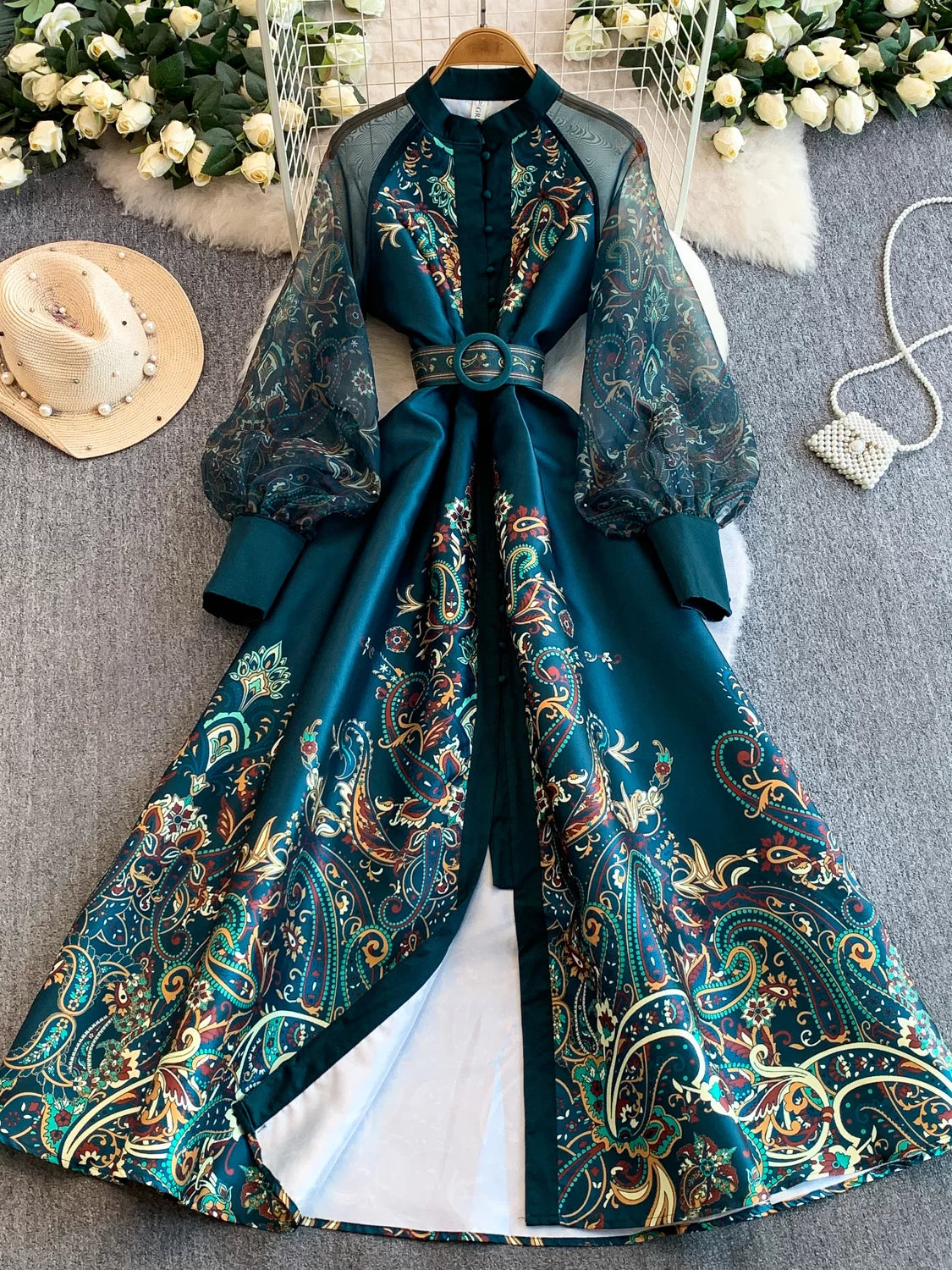 Lantern Sleeve Dress Sa750/sa751