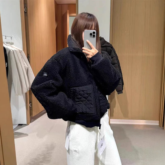 Lamb Wool Hooded Jacket SA507