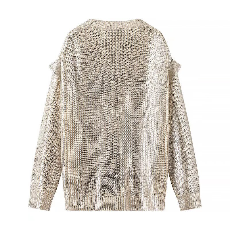 Crew Neck Pullover Loose Sweater SA406