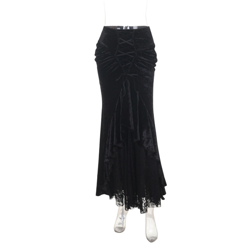 Velvet Fishtail Skirt SAB075