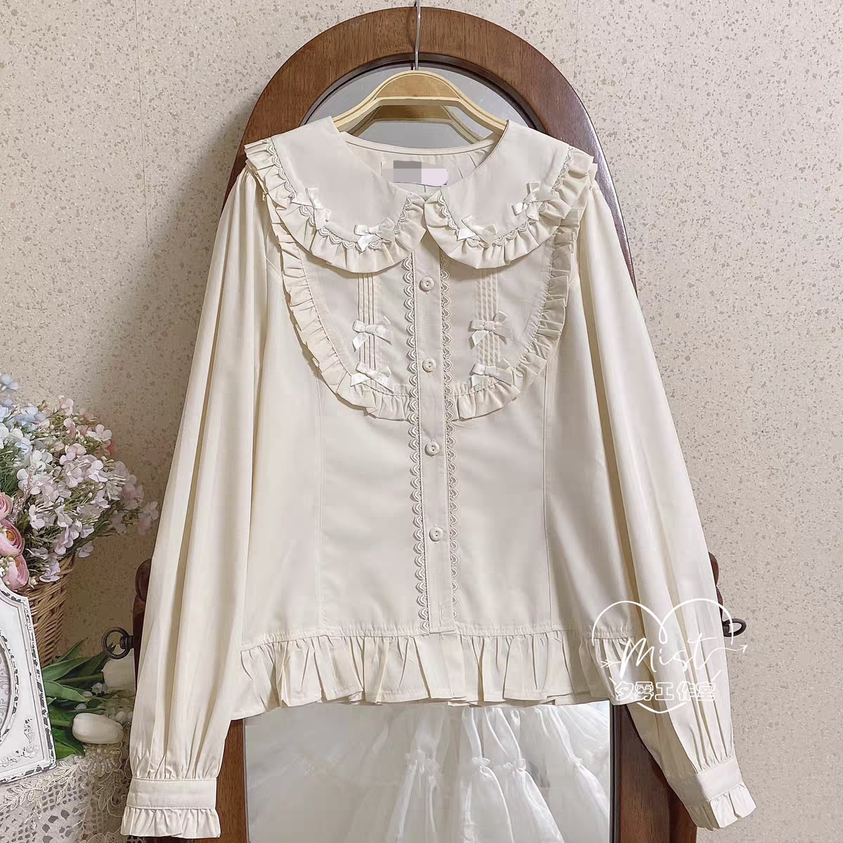 Puff Sleeve Peter Pan Collar Lolita Blouse US  64D194