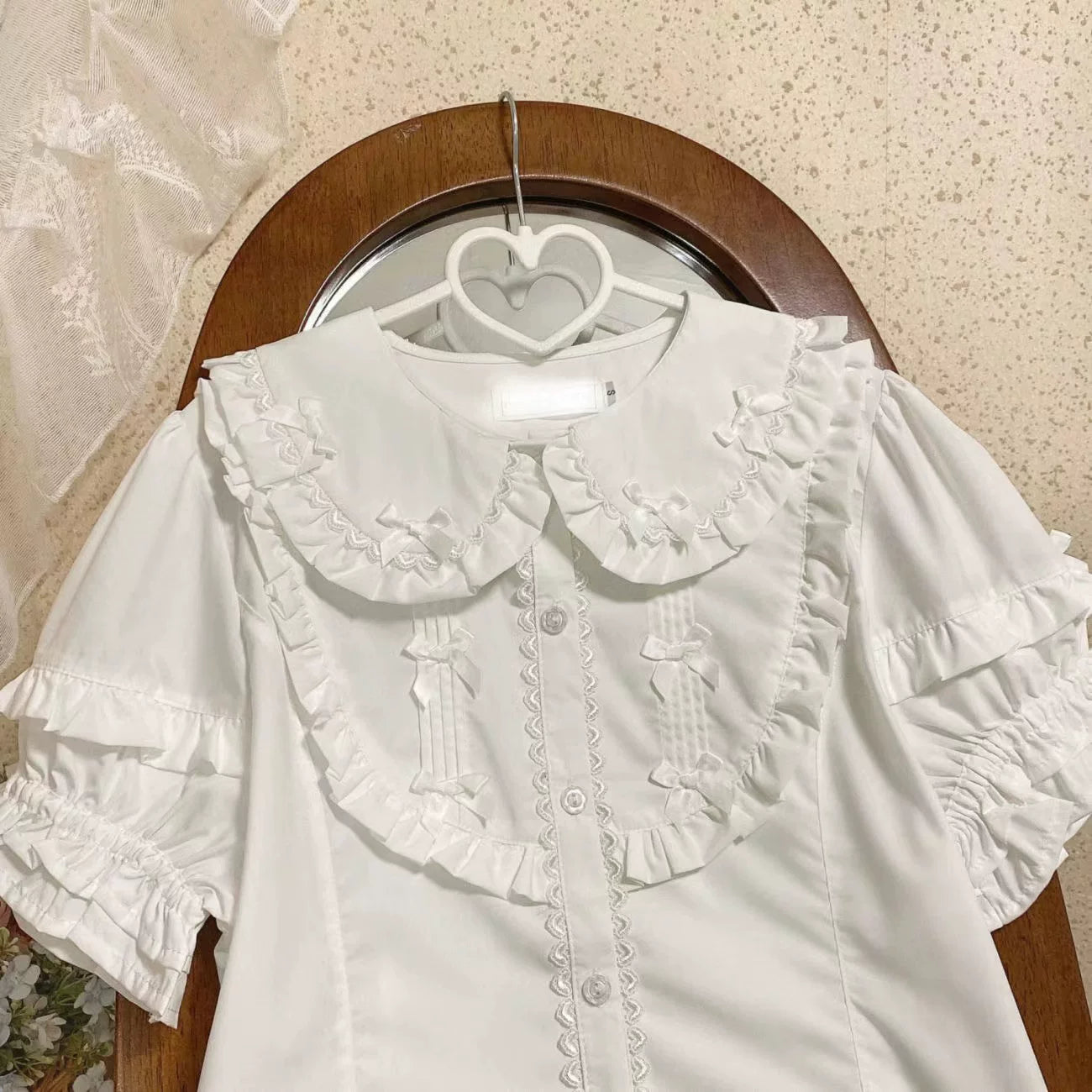 Puff Sleeve Peter Pan Collar Lolita Blouse US  64D194