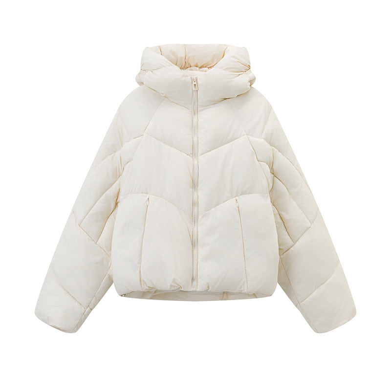 Off-white Short Hooded Cotton Jacket SAB169