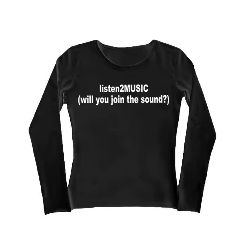 Long Sleeve Crew Neck T-Shirt Women's Top SA537