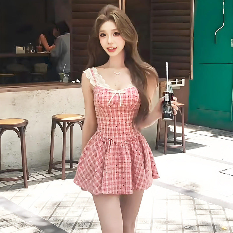 One-piece Skirt Swimsuit 64D020