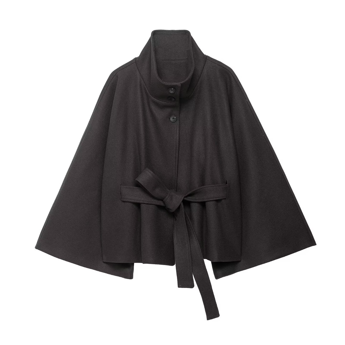 Loose version short woolen trench coat SA562