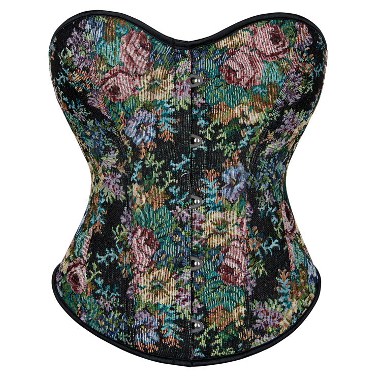 Black Flower Ladies Body Corset Court Shapewear   69A653