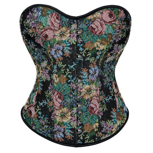 Black Flower Ladies Body Corset Court Shapewear   69A653