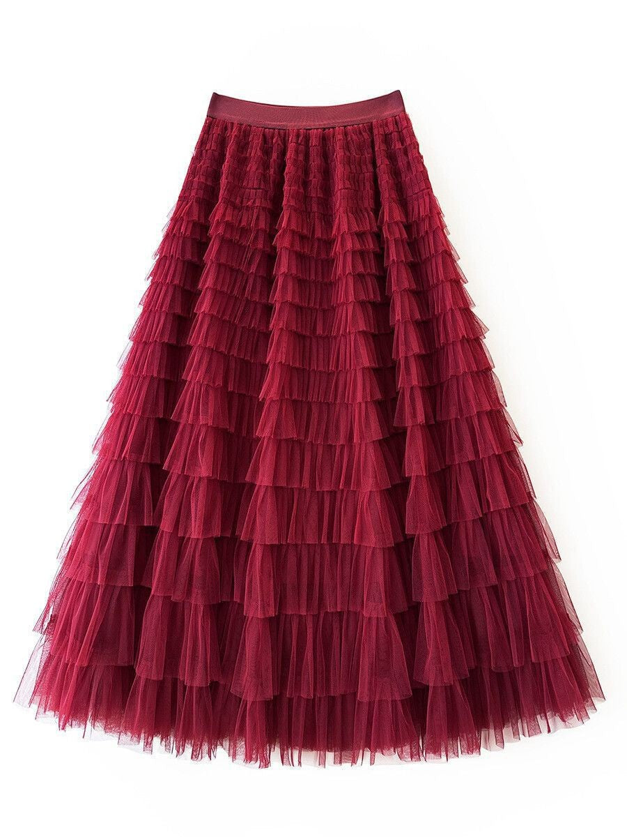New Cake Skirt Mesh Skirt 69B977