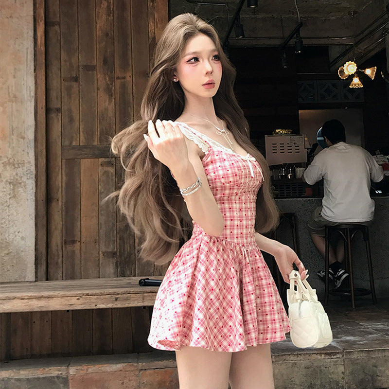 One-piece Skirt Swimsuit 64D020