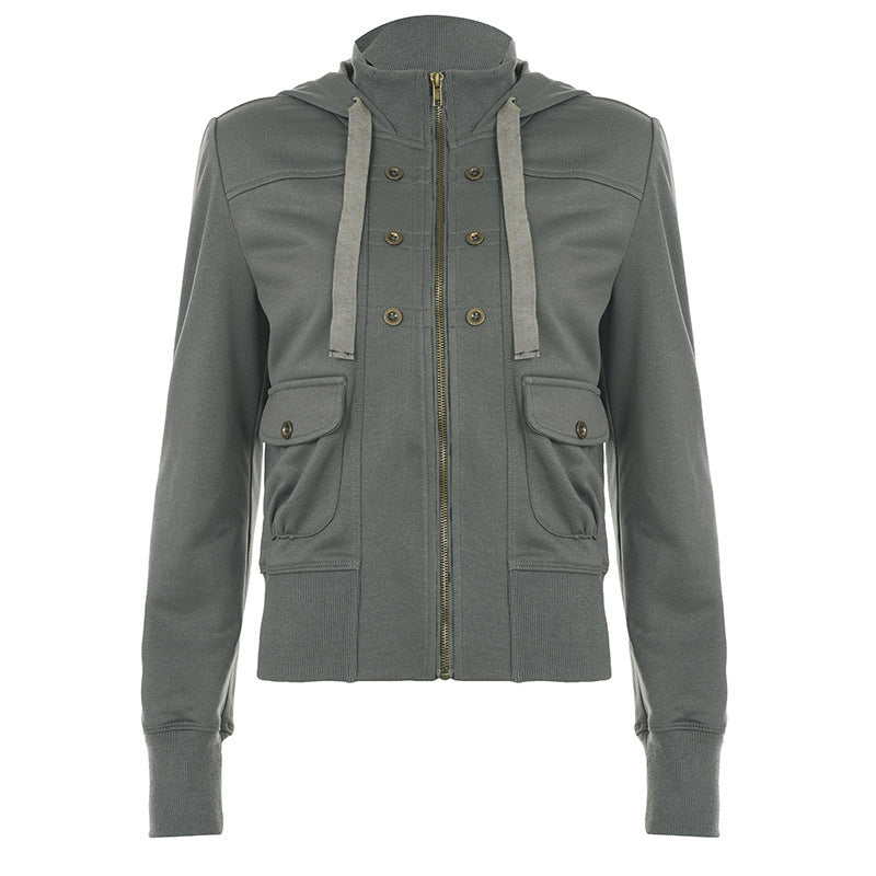 Street Style Pocket Splicing Jacket SA598