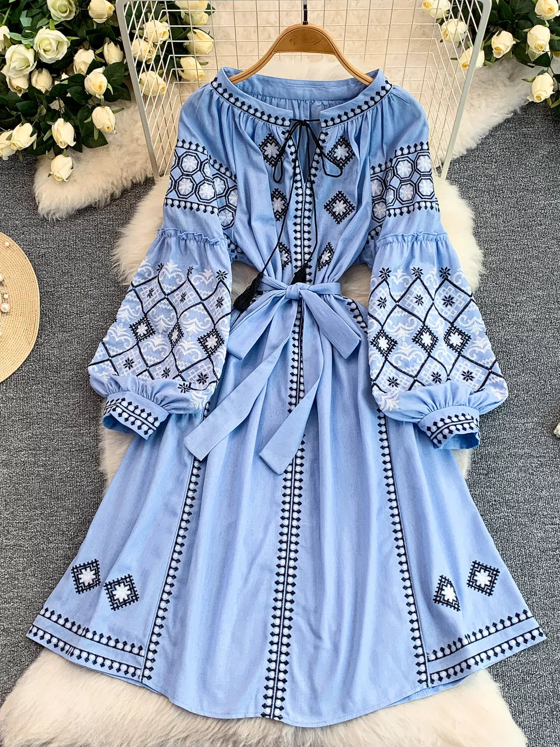 Round Neck Dress SA795