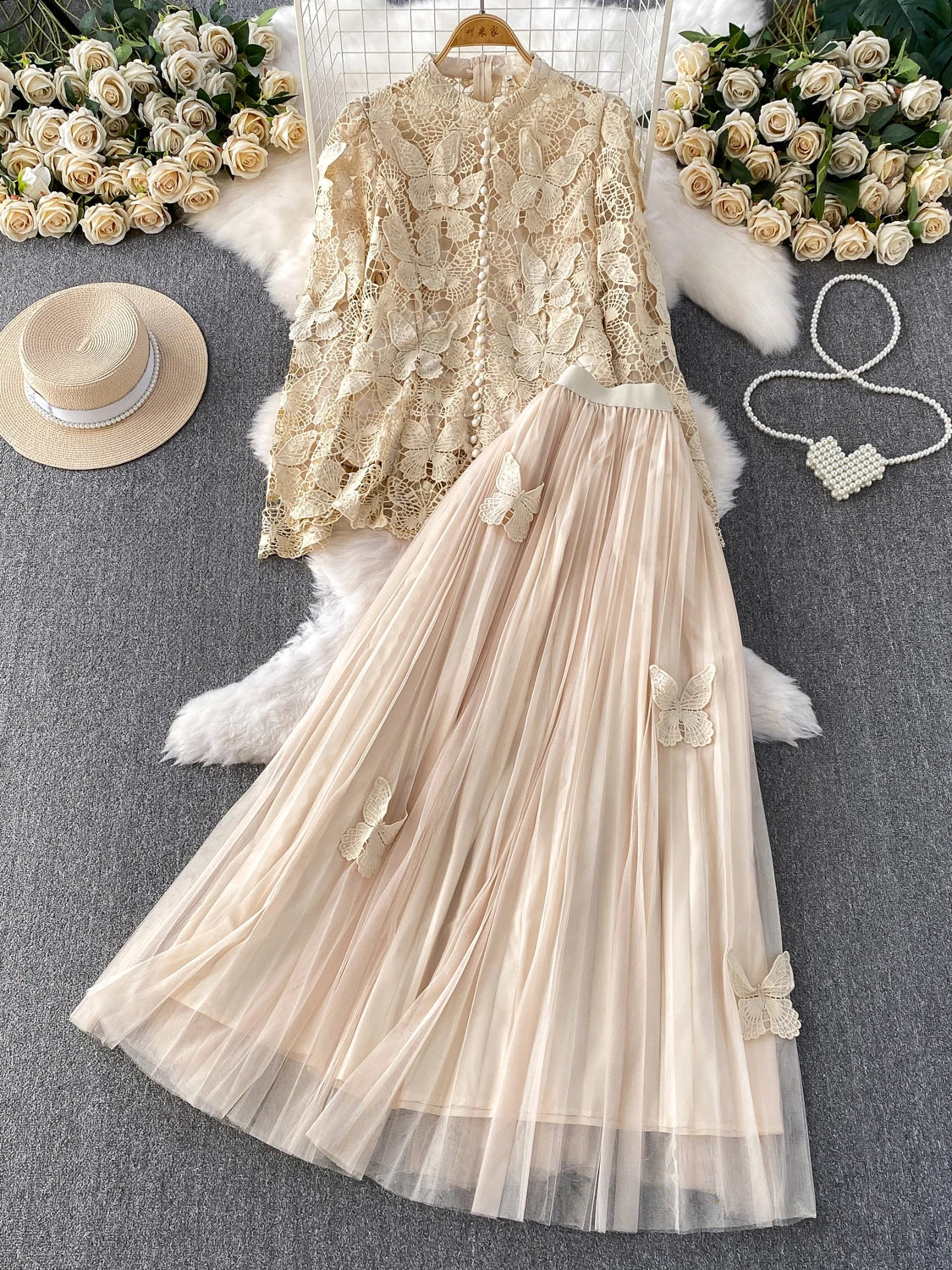 Mesh Dress Set 69B921
