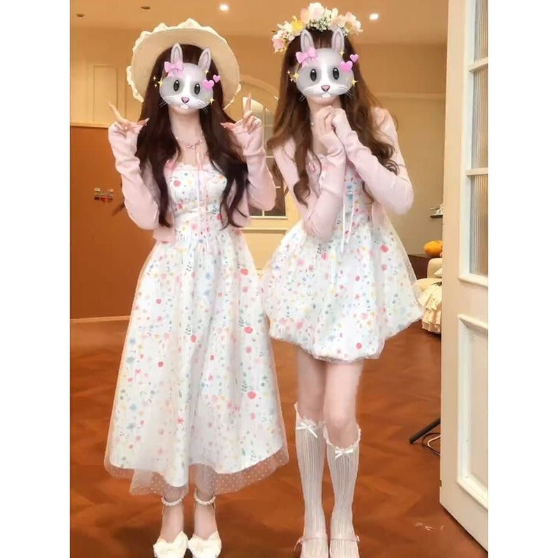 Floral Suspender Dress  US 64D174