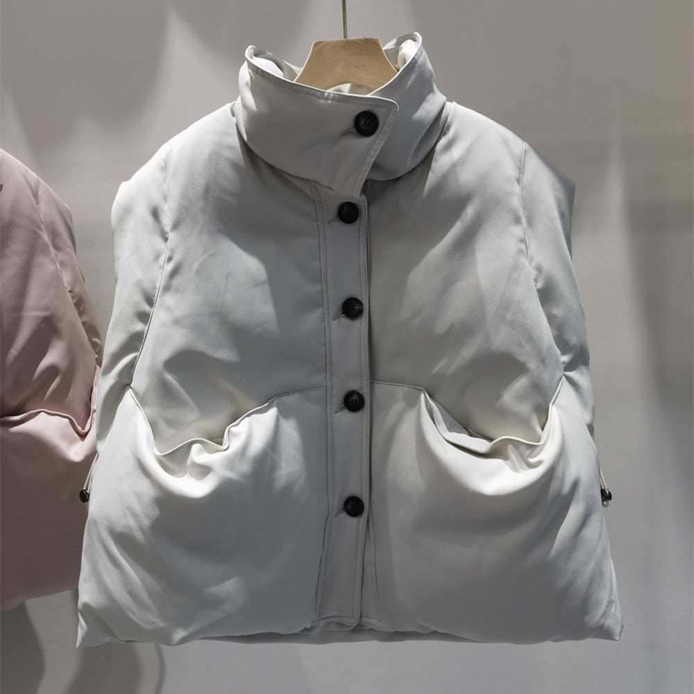 Winter Short Stand-up Collar Vest for Women SA493