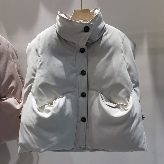 Winter Short Stand-up Collar Vest for Women SA493