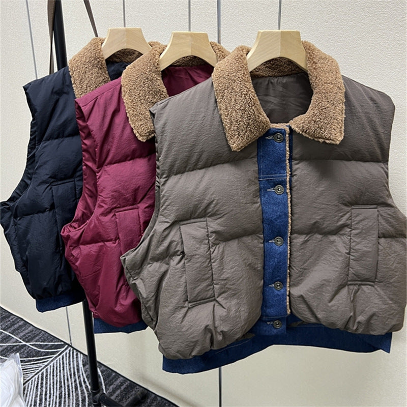 Fleece Vest Splicing Jacket SA436