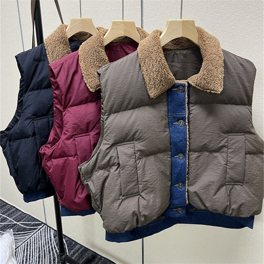 Fleece Vest Splicing Jacket SA436