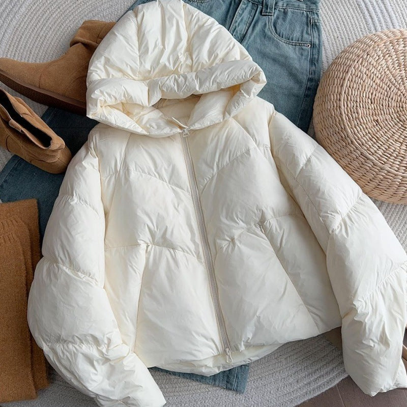 Off-white Short Hooded Cotton Jacket SAB169