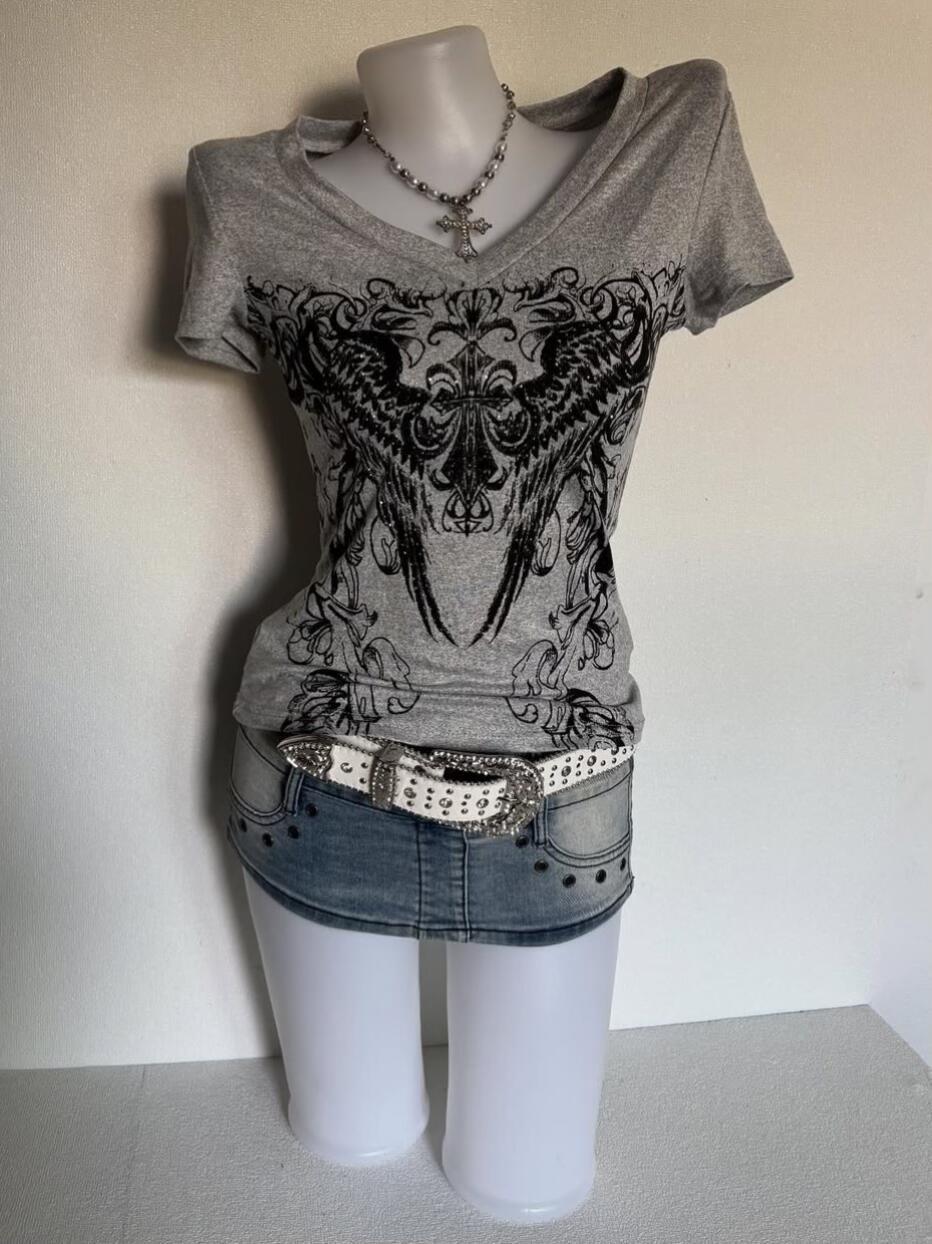V-neck Hot Girl Short-sleeved T-shirt SA811
