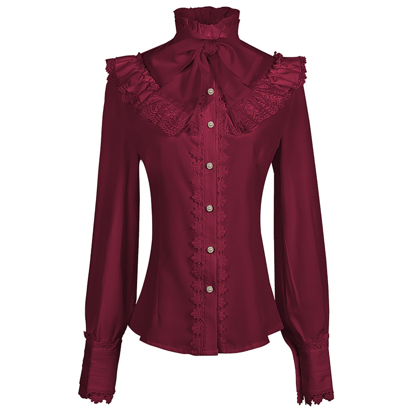 Lace Bow Shirt  US 64H003